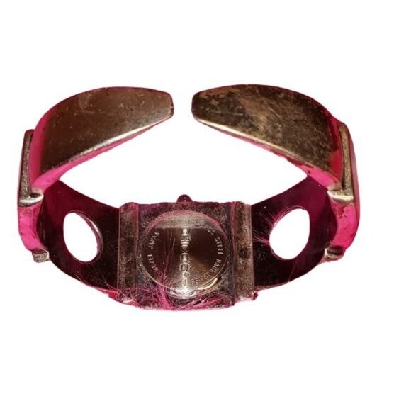 Chico's brand wrap around bangle style watch faux mother of pearl and gems - Picture 3 of 6